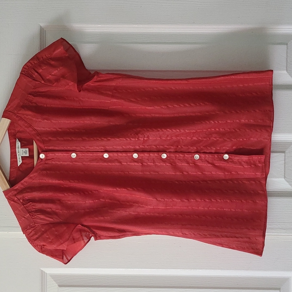 Shimmery striped Banana Republic blouse